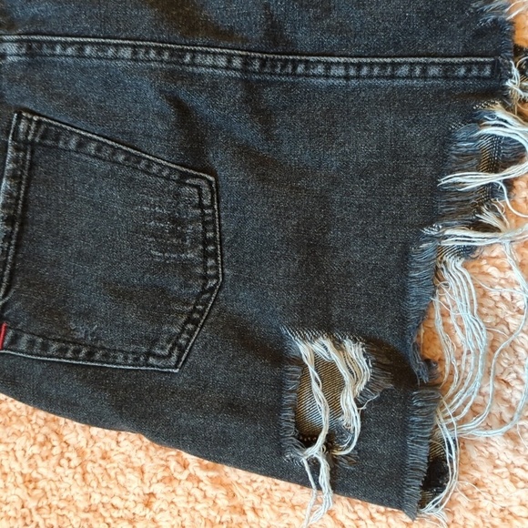 BDG Urban Outfitters Black Distressed Mini Skirt Size X-Small - Picture 7 of 7